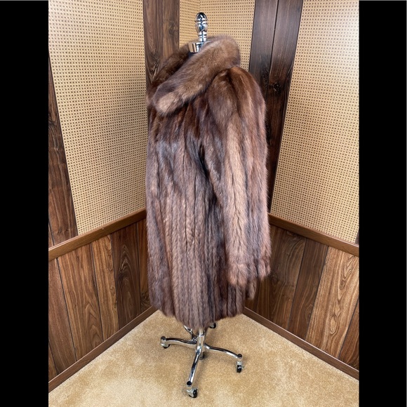 Genuine Silvery Russian Sable Fur Coat Jacket Small - Picture 4 of 11